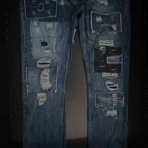 Jeans with patchwork